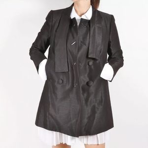 BCBGMaxAzria double breasted coat with tie XS